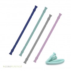 Popote de silicón plegable Cero Plástico