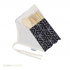 Kit de cubiertos y popotes diseño metálico Cero Plástico