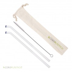 Kit popotes de vidrio