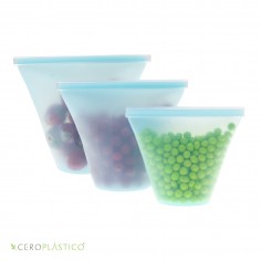 Set de bolsas para snacks tipo vaso Cero Plástico 2