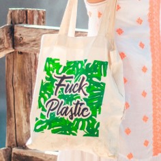 Bolsa Tote bag- F*ck Plastic Cero Plástico 2