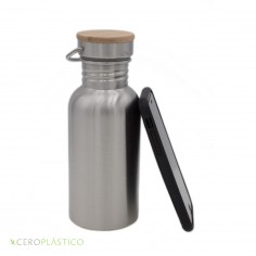 Botella acero inoxidable 500 ml. Cero Plástico