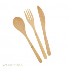 Set de cubiertos de bambú Cero Plástico