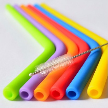 Popote de silicón delgado Cero Plástico