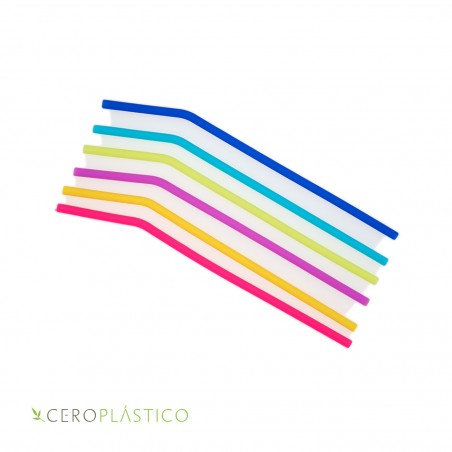 Popote de silicón delgado Cero Plástico